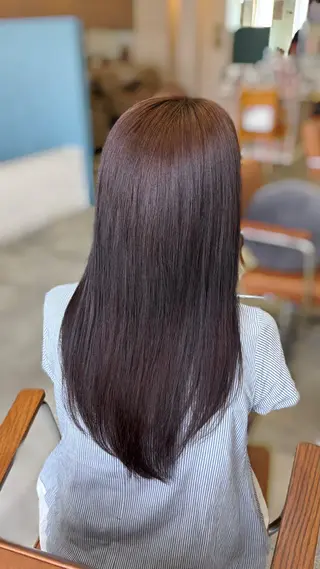 セミロング チョコカラー🤎 韓国風/MIHOのヘアスタイル