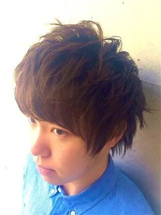 ショート カラー メンズ 大木 拓瑞のヘアスタイル