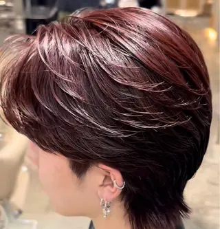 カラー メンズ RIKU/ニュアンス ／波巻き/ハイライトのヘアスタイル