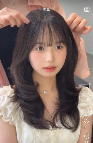 セミロング パーマ ARMONY表参道所属・韓国風専門 RYOのヘアスタイル