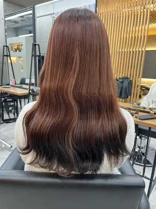 ロング 奥野碧🌈艶髪 /ダメージレスカラーのヘアスタイル