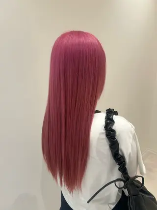 ロング カラー 艶髪ストレート/ 透明感カラー/ひよりのヘアスタイル