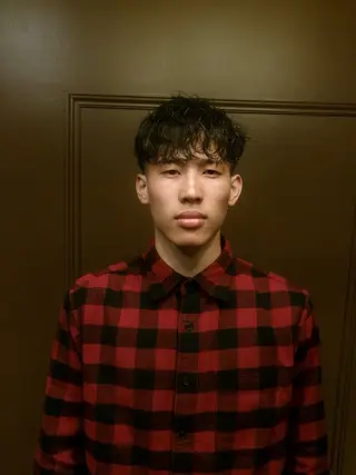 ミディアム 窪田 力也のヘアスタイル