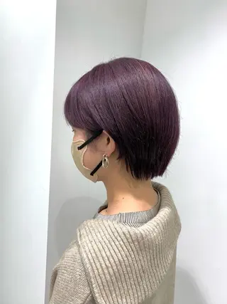 ショート レイヤー ハイトーン 暖色⭐︎KANAKOのヘアスタイル