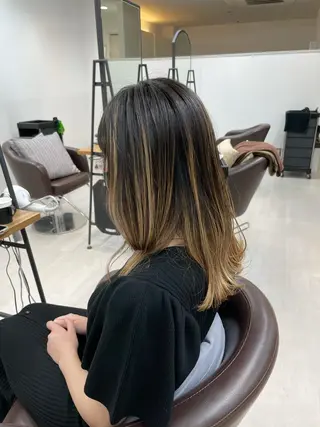 ロング カラー 加藤 雄大のヘアスタイル