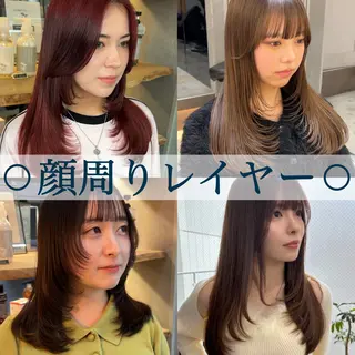 セミロング カラー ボブ/くびれボブ/ 髪質改善/Ru-kaのヘアスタイル