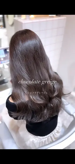 セミロング カラー 髪質改善/韓国ヘア レイヤー/新宿/ロミのヘアスタイル