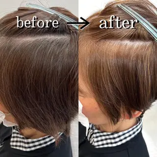 ショート ショート/白髪ぼかし 君和田若菜のヘアスタイル