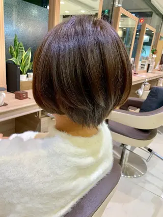 ショート カラー 縮毛矯正/髪質改善 /韓国風　山川春輝のヘアスタイル