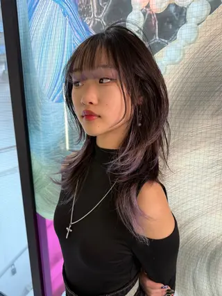 セミロング カラー ヘアアレンジ @kyoniyy KYONIのヘアスタイル