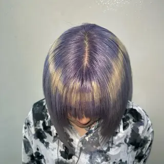 ミディアム カラー ハイトーン/ウルフ /エクステ/ましろのヘアスタイル