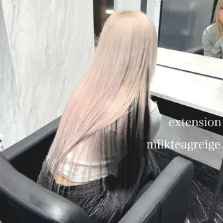 ロング カラー エクステ🩵ブリーチ 韓国ヘア🩵KAEのヘアスタイル