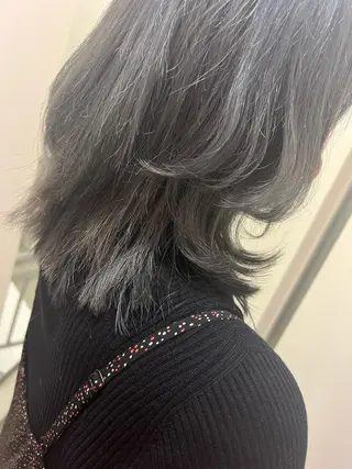 セミロング カラー ハイライト/インナー /ブリーチ/レイヤーのヘアスタイル