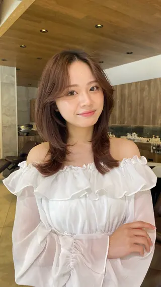 セミロング ボブ／レイヤーモデル 募集中🫧ゆい🌼のヘアスタイル