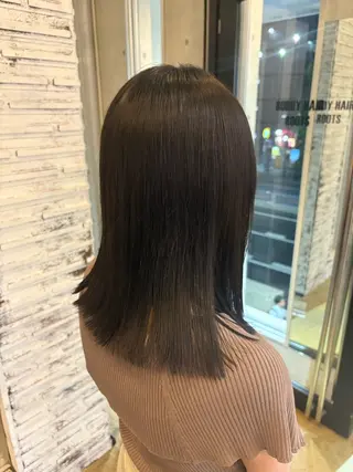 セミロング カラー パーマ/カラーモデル ななほのヘアスタイル