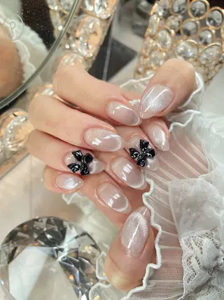 ネイル 23時まで❤︎韓国、 ワンホンネイルのネイルデザイン