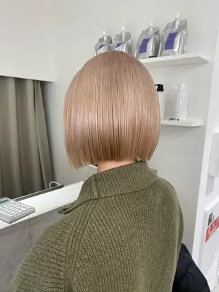 カラー kumon ayu ブリーチ/ハイトーンのヘアスタイル