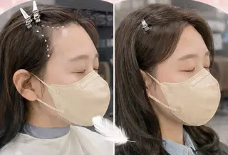 パーマ 韓国レイヤー|ハッシ ュレイヤー|艶カラーのヘアスタイル