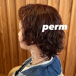 ミディアム パーマ ちほ /ボブスタイルのヘアスタイル