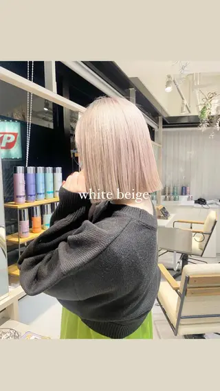 ミディアム デザイン🥇複雑履歴 ハイトーン特化のヘアスタイル