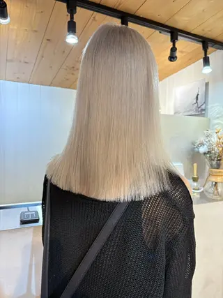 セミロング カラー 🧸艶々韓国ヘア 🧁mizunaのヘアスタイル