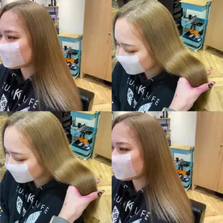 ロング カラー 艶カラー/韓国顔周り 🎀mamiのヘアスタイル