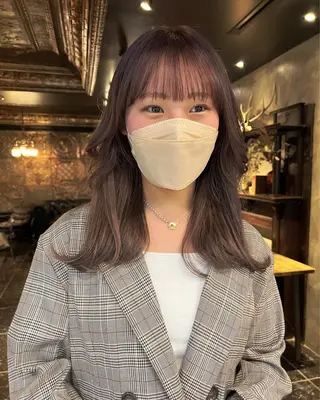 ミディアム カラー haco＋所属・圧倒的デザイン力 店長🎨RENAのヘアスタイル