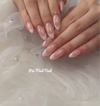 ミディアム momo 長さだしのネイルデザイン