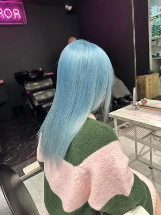 ロング カラー パーマ ヘアアレンジ メンズ キッズ ネイル マツエク・マツパ アイブロウ ハイトーン/ピンク 💗モモ໒꒱のヘアスタイル