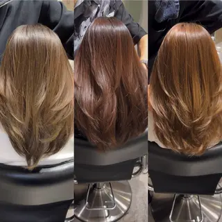 カラー ヘアアレンジ MiU所属・韓国×髪質改善×美髪 縮毛矯正×レイヤーのヘアスタイル