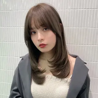 ミディアム カラー 透明感カラー 🩰あさのヘアスタイル