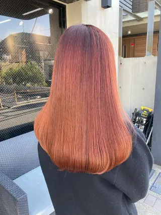 セミロング カラー ✨最安値✨エクステ カラー🌼つきな🌼のヘアスタイル