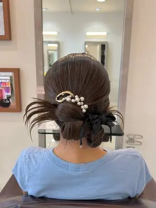 ミディアム ヘアアレンジ トップスタイリスト 林すずかのヘアスタイル