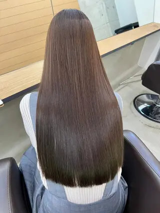 セミロング カラー パーマ ヘアアレンジ 【ヘアケア特化型】 newi天王寺のヘアスタイル