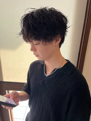 ショート パーマ メンズ 権 燦易のヘアスタイル