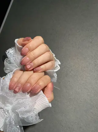 ネイル I-nailロング /ワンホン/キラキラのネイルデザイン