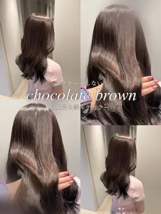ロング カラー 髪質改善カラー ブラウン🤎YUMEのヘアスタイル