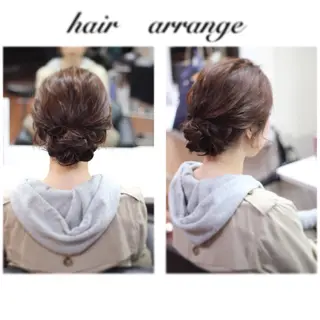 ミディアム セミロング カラー パーマ ヘアアレンジ 成松 勇治のヘアスタイル