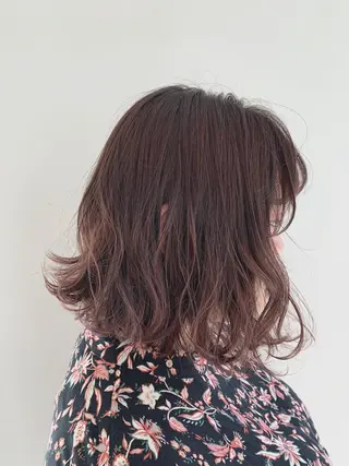 ミディアム カラー パーマ ヘアアレンジ 加藤 綾華のヘアスタイル