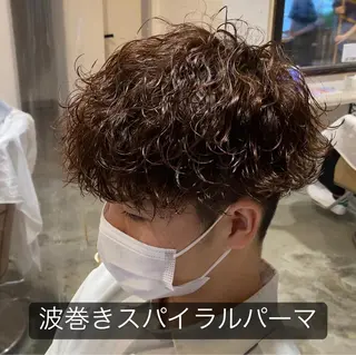 ショート カラー パーマ メンズ メンズパーマ 西條真治のヘアスタイル