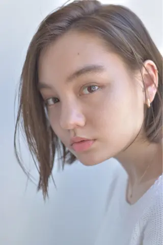 ショート ミディアム カラー 磯部 巧 bob/ショートのヘアスタイル