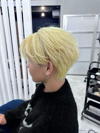 ミディアム カラー メンズ 椎木 琉聖のヘアスタイル