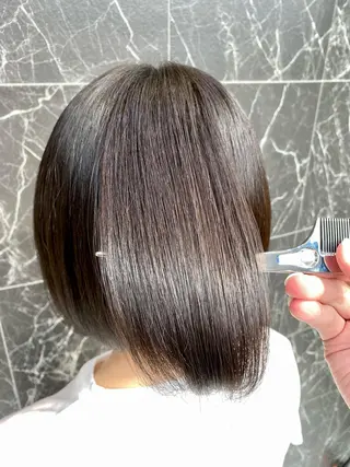 ミディアム 🔸縮毛矯正/髪質 改善カラー石崎🔸のヘアスタイル