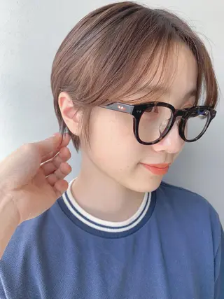 ショート カラー ボブパーマコテ巻き風 パーマNo1深江秀平のヘアスタイル