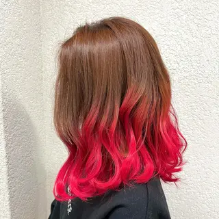 ミディアム カラー 🔥ブリーチカラー 槙川のヘアスタイル