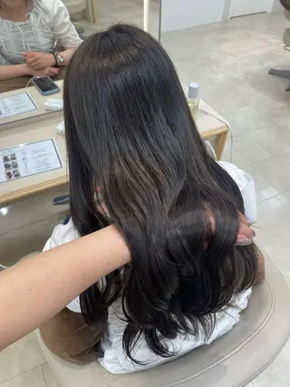 ロング カラー 透明感ワンカラー🎀 レイヤー/AOのヘアスタイル