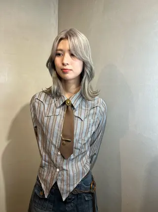 ミディアム カラー Aya/四条烏丸/ インナーカラーのヘアスタイル