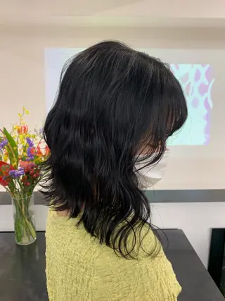 ミディアム カラー ヘアアレンジ モリシゲ ヒカリ🦕🐬のヘアスタイル