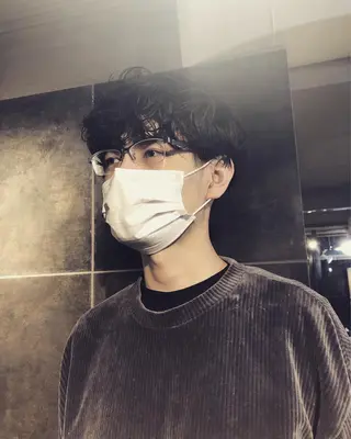 パーマ ヘアアレンジ メンズ ainico+所属・メンズ特化✂️栗原 侑也のヘアスタイル