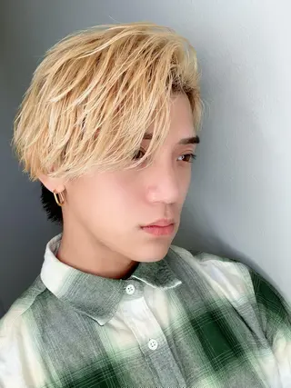 ミディアム カラー メンズ 二ヶ月綺麗が続く デザイン/星野六三四のヘアスタイル